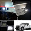 KEEGTBOX Full LED License Plate Light Tag Lamp Assembly Compatible with Ford 2017-2022 F250 F350 F450 Super Duty White light 2-Pieces Rear Bumper Tag Lamp Accessories