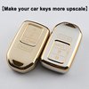 YUBOMT Key Fob Cover for Honda Car Key Shell with Key Ring for Honda Accord Civic Passport Pilot Odyssey Ridgeline HRV CRV Insight,Gold