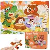 Forest Party Jumbo 48 Piece Puzzles for Kids Ages 4-6, Educational Preschool Floor Puzzles for Kids Ages 3-5 with Bonus Puzzle Sticker Sheets, Ideal Learning Toy Gift for Kids Ages 8-10