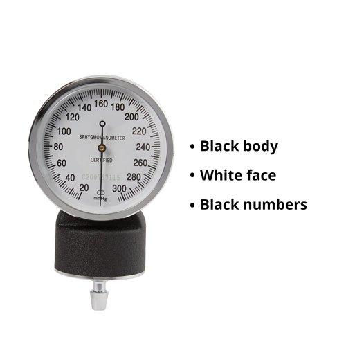 McKesson Blood Pressure Gauge for Standard Aneroid Sphygmomanometers, 300mmHg, No-Pin Stop, 1 Count