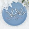 Heread Pearl Bride Wedding Hair Pins Silver Crystal Bridal Hair Pieces Rhinestones Hair Accessories for Women and Girls