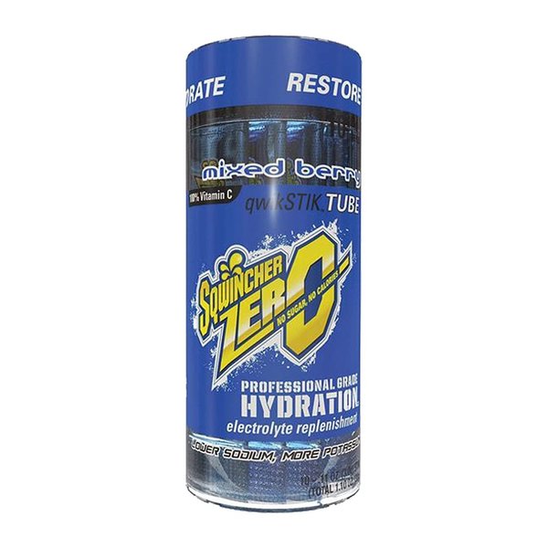 Sqwincher Zero Qwik Stik Sugar Free Electrolyte Powdered Drink Mix Low Calorie - Assorted Flavors And Sizes (Mixed Berry, 10 Sticks)