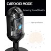 ALABS USB Microphone,Condenser Podcast Microphone for Computer,Mac,Smartphone,Plug&Play Gaming Mic with LED Quick Mute,1/8" Headphone Monitor Jack,for Recording,Singing,YouTube,Tiktok