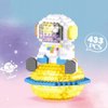 Uvini Astronaut Building Set Micro Building Blocks Model, STEM Building Toy Gifts for Adult, DIY Bricks Toys 433pcs, Compatible with Nanoblock