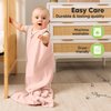 2-Pack Baby Sleep Sacks,Zipper Wearable Blanket - 0.5TOG Organic Cotton, Lightweight,Soft Cozy Toddler Sleeping Sack 12-24 months, Easy to Wear Large Newborn Transition Swaddles Sleepsacks (Mist Rose)