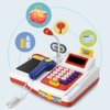ZOVI Cash Register Playset Toy for Kids with Scanner, Real Calculator, Microphone, Play Food, Supermarket Cashier, Sounds & Early Learning Play