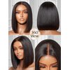 Bob Wig Human Hair 14inch HD Lace Front Wigs for Black Women Human Hair Glueless Short Human Hair Wigs for Black Women Pre Plucked Short Straight Bob Wig 180% Density (bob wig human hair, 14 Inch)