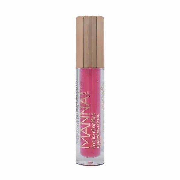 Manna Kadar Peony Rose Lip Oil - Gold Cap, Nourish, Smooth & Plumps Lips, 100% Pure Plant Oils, Aromatic Plant Essence, Lip-Hugging Applicator, Cruelty-Free