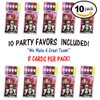 Power Rangers Party Favors, We Make A Great Team 10 Pack, New Power Rangers Party Supplies or Valentines Day Cards for Kids School Classroom Exchange, Creative Pre Assembled Gift Idea