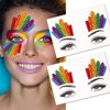 Rainbow Face Sticker Pride Day Face Stickers Glitter Eye Body Face Temporary Tattoo Sticker Party Makeup Self Adhesive Holiday Festival Party Supplies Face Decal