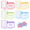 Conzy Dolch Sight Words Flash Cards for Toddlers Kindergarten 1st 2nd 3rd Grade, 220 Sight Words with Pictures and Sentences for Kids Learn to Read, 5 Levels of Difficulty, 6 Sorting Rings