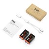 EBL Rechargeable 9V Lithium Batteries, 5400mWh USB 9 Volt Li-ion Batteries Long-Lasting(2 Pack)