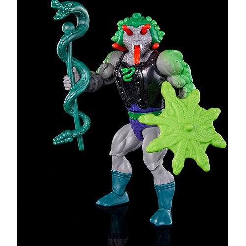 Masters of the Universe Origins Action Figure Toy with Accessories, Deluxe Snake Face 5.5-in MOTU Collectible