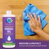 US+ 32oz 100% Pure Mineral Oil - Cutting Board Oil - Food-Grade - USP - Restores & Protects Cutting Boards, Butcher Blocks, Countertops, Steel Surfaces & More