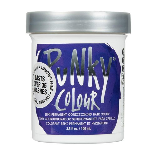 Punky Violet Semi Permanent Conditioning Hair Color | Non-Damaging Hair Dye | Vegan, PPD and Paraben Free | Vibrant Hair Color | Easy To Use | Lasts Up To 35 washes | 3.5oz