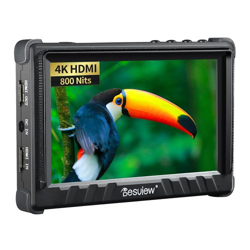 Desview P5II Camera Monitor, 5.5 inch Field Monitor 4K HDMI with 3D Lut Full HD 1920x1080 IPS Waveform VectorScope Peaking Focus 8V DC Input Output for DSLR Camera