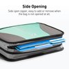 Kinbashi 3 Ring Binder, 3 Inch O-Ring Zipper Binder with Shoulder Strap, Expanding Files and Multiple Pockets, Green