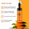 Botanic Hearth Vitamin C Foaming Face Wash with Papaya & Orange | Extracts Built-In Silicone Brush | Cleansing & Glowing Skin | Paraben & Sulphate Free | Face Cleanser for Women & Men | 5.1 fl oz