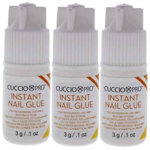 Cuccio Super Strong Instant Nail Glue for Nail Tips Acrylic Nails and Press On Nails - 0.10 Fl Oz - 3 Pack