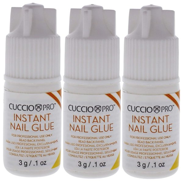 Cuccio Super Strong Instant Nail Glue for Nail Tips Acrylic Nails and Press On Nails - 0.10 Fl Oz - 3 Pack