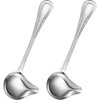Small Ladle Gravy Ladle Drizzle Spoon 18/10 Stainless Steel Saucier Sauce Soup Spoon for Spooning Gravies and Sauces (2 Pieces)