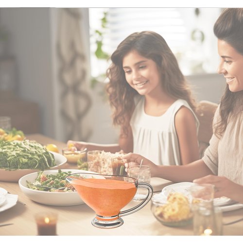 XANADU Set of 2 Gravy Boat | Dripless Spout, Ergonomic Handle | 7.5 OZ for Sauces, Gravy, Dressings, Milk