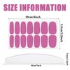 WOKOTO 20 Sheets Solid Pink Full Nail Polish Stickers False Nail Design Stickers Glitter Pink Gradient Nail Stickers Full Nail Wraps For Women Girls Nails Stick On Nail Polish Strips Nail Gel Stickers