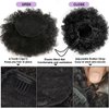 MISSSPECIAL Afro Puff Drawstring Ponytail Extension for Black Women 9A Synthetic Afro Puff Ponytail for Natural Hair, Clip On Kinky Drawstring Ponytail Hair Bun (1B#, Afro Puff Medium Size)