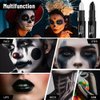 GL-Turelifes 3 Pcs Face Body Painting Stick Black Facial Paint Set, Eye Black Stick Football Baseball Softball, Waterproof facial Paint Stick for Halloween Skeleton Skull Clown Makeup (2 Pcs Black)