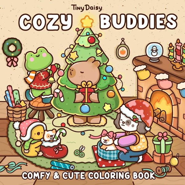 Cozy Buddies: Coloring Book for Adults and Kids with Easy Designs of Cozy Christmas with Cute Fuzzy Friends and Holiday Stuff For Relaxation and Stress Relief (Fuzzy Buddies)