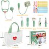 Liberry Doctor Kit for Toddlers 3-5 Years Old, 18-Piece Doctor Bag Pretend Play Toys, Durable Medical Kit with Toy Stethoscope, Green Doctor Gift for Kids