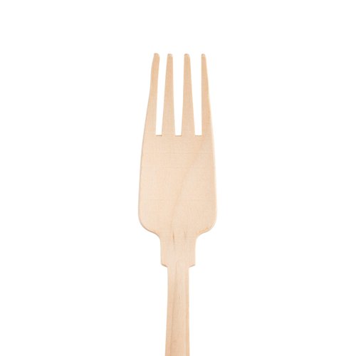Birchware Elegant Forks 7.75” - (100 Count) Compostable Wooden Forks, Biodegradable Party Supplies, Sturdy, Heat Tolerant and Eco-Friendly.
