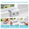 PINGXNG Window Locks,4 Sets,Alu Alloy material Window Lock for Vertical&Horizontal Sliding Windows and Doors,Adjustable Security Window Stop,for Child Home Safety,Bedroom,Office&Balcony(silver medium)