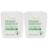 Desert Essence Tea Tree Oil Dental Tape - 30 Yards - Pack of 2 - Naturally Waxed w/Beeswax - Thick Flossing No Shred Tape - On The Go - Removes Food Debris Buildup - Cruelty-Free Antiseptic