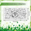 Whaline 6 Pieces St. Patrick's Day Nail Stamping Plates Kit Lucky Shamrock Rainbow Image Stamp Templates Irish Nail Art Plates for St. Patrick's Day DIY Print Manicure Salon Design Gift