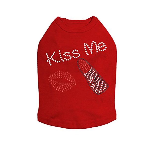 Kiss Me (Lips and Lipstick) Dog Shirt 4XL RED