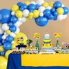 124PCS Blue Yellow White Balloon Garland Arch Kit, 18 12 5 inch Matte Blue White Yellow Balloons Garland Kit, Decoration Balloons for Birthday Baby Shower Wedding Anniversary Picnic Festival Party