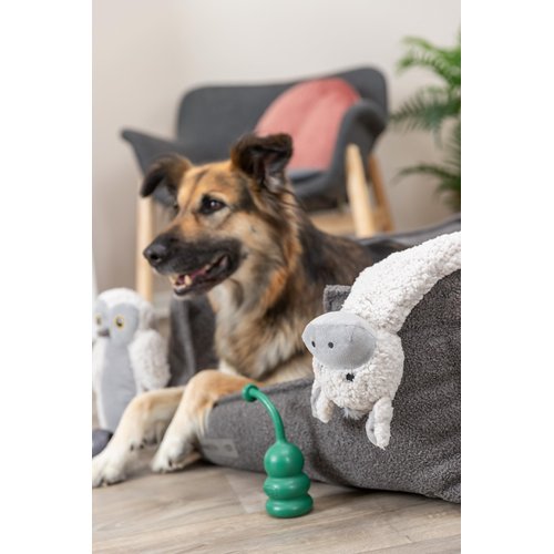 TRIXIE Be Eco Elenor The Donkey Plush and Crinkle Dog Toy for All Dogs, 16" No Stuffing with Squeaker Toy, 94% Recycle Material