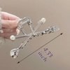 Forks Spoons Hair Clips with Pearl Silver Metal Hair Claw Clips for Women Girls Creative Forks and Spoons Hair Accessories Shiny Elegant Hairpins Strong Hold Nonslip Hair Clip Goddess Look 1 Pcs