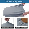 Smiry Seat Covers for Dining Room Chairs Set of 2, Stretch Jacquard Dining Chair Covers Removable Washable Slipcovers Protector, Grey