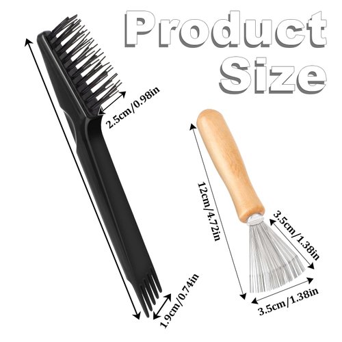 2Pcs Comb Cleaner Mini Hair Brush Remover Hair Brush Cleaner Comb Cleaning Brush Comb Cleaner Hair Brush Cleaning Tool for Removing Hair Dust Home and Salon Use
