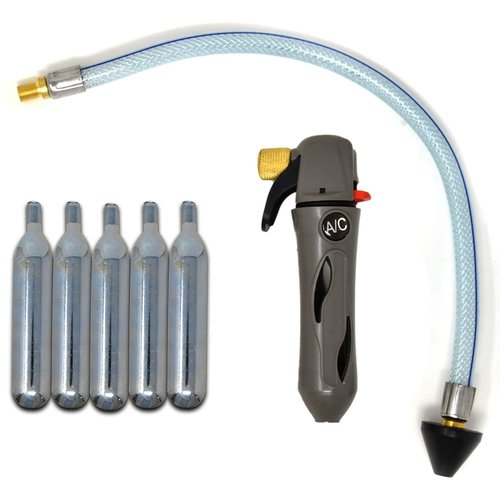 RedRock Gallo Drain Gun- with 5 Unthreaded CO2 Cartridges for A/C Condensate Line - Air Conditioner Cleaner Blaster Opener Kit with Five Cartridge Clears HVAC Clogs