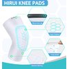 HiRui Knee Pads for Kids Youth Adult, Basketball Baseball Knee Brace Knee Support, Collision Avoidance Kneepad Compression Knee Sleeve for Volleyball Football Cycling Running-1Pair (White, L)