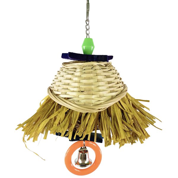 Bonka Bird Toys 1892 Scarecrow Bird Toy Parrot cage Toys Cages Shredder Cockatiel Parakeet. Quality Product Hand Made in The USA.