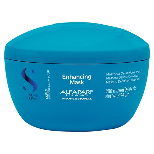 Alfaparf Milano Semi Di Lino Curls Enhancing Mask - Deep Conditioning Hair Mask for Curly Hair - Anti Frizz Hair Gloss Treatment for Long-Lasting Shine (6.84 oz / 200 ml)