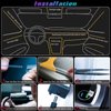 Jushope Interior Car LED Strip Lights with Wireless APP and Remote Control, RGB 5 in 1 Ambient Lighting Kits with 236 inches Fiber Optic, 16 Million Colors Car Neon Lights, Sync to Music