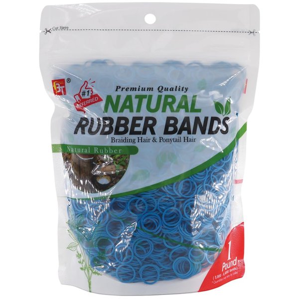 Rubber Bands Hair Band Soft Elastic Hair Accessories Braid Mini Hair Ties Stretchy Hair Ties No Damage Rubber Bands for Hair Made in Vietnam (1 LB - Blue)
