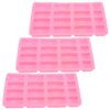 STOBOK 3pcs Miniature Brick Silicone Molds Nonstick Mini Brick Resin Exoxy Mold for DIY Crafts Concrete Plaster Resin Fondant Chocolate