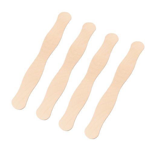 KTOJOY 55 Pcs Wooden Fan Handles 8 inch, Jumbo Craft Sticks for Wedding Programs, or Paint Mixing Crafts Home Art Projects, Classroom Art Supplies