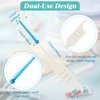 Patelai 200 Pieces Dual-Use Interdental Brushes Soft Silicone Dental Picks Toothpicks Between Teeth Brush, Tooth Flossing Brush for Cleaning Orthodontic Wire Toothbrush Clean Tool